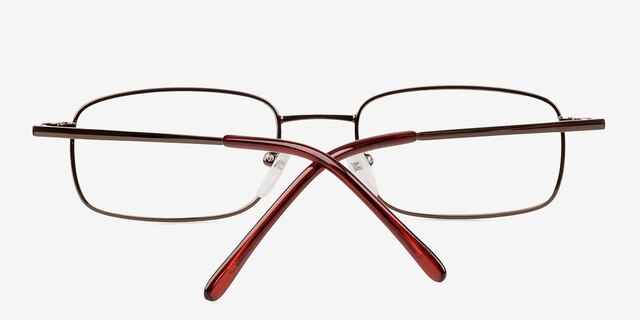 Florian Brown MetalEyeglass Frames from EyeBuyDirect, Closed View