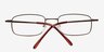 Florian Brown MetalEyeglass Frames from EyeBuyDirect, Closed View