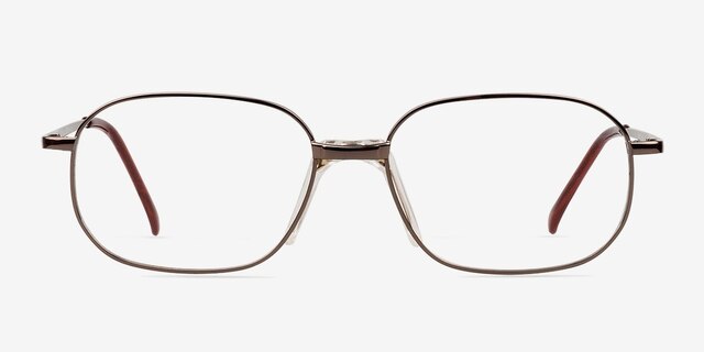 Braeden Brown MetalEyeglass Frames from EyeBuyDirect, Front View