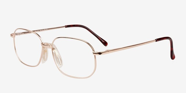 Braeden Golden MetalEyeglass Frames from EyeBuyDirect, Angle View