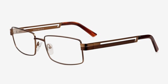 Branden Bronze MetalEyeglass Frames from EyeBuyDirect, Angle View
