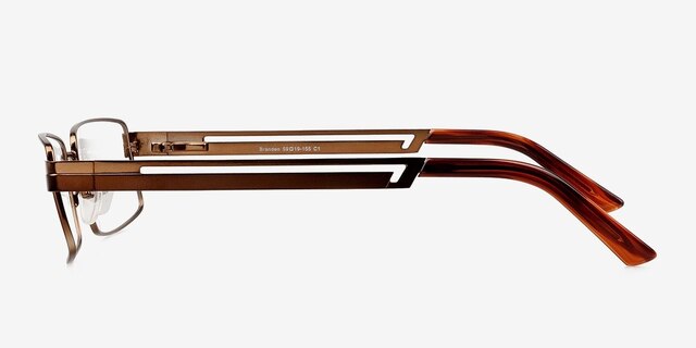 Branden Bronze MetalEyeglass Frames from EyeBuyDirect, Side View