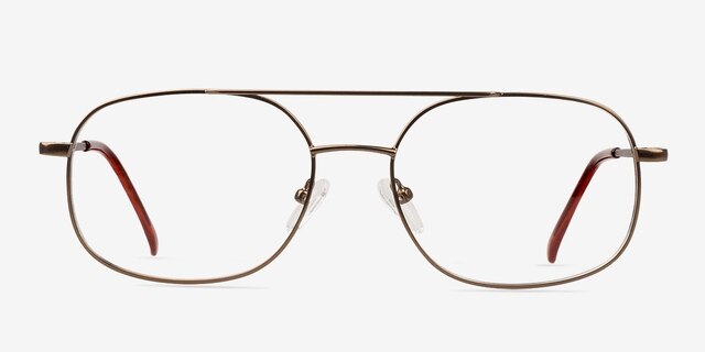 Branson Bronze MetalEyeglass Frames from EyeBuyDirect, Front View