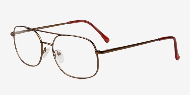 Branson Bronze MetalEyeglass Frames from EyeBuyDirect, Angle View