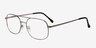 Branson Gunmetal MetalEyeglass Frames from EyeBuyDirect, Angle View