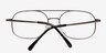 Branson Gunmetal MetalEyeglass Frames from EyeBuyDirect, Closed View