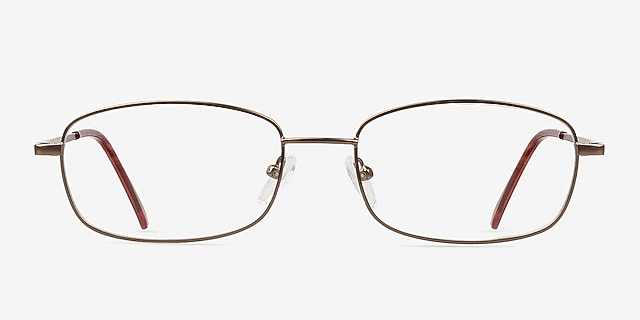 Reggie Bronze MetalEyeglass Frames from EyeBuyDirect, Front View