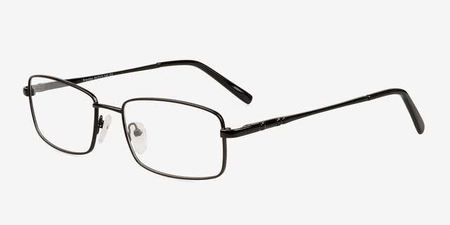 Braydon Black MetalEyeglass Frames from EyeBuyDirect, Angle View