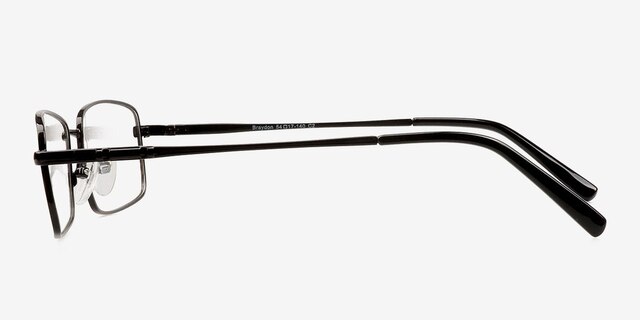 Braydon Black MetalEyeglass Frames from EyeBuyDirect, Side View