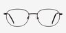 Braylin Black MetalEyeglass Frames from EyeBuyDirect, Front View