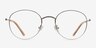 Cupertino Silver MetalEyeglass Frames from EyeBuyDirect, Front View