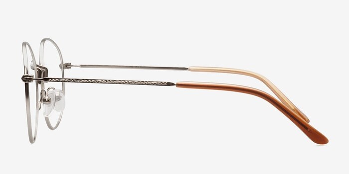 Cupertino Silver Metal Eyeglass Frames from EyeBuyDirect
