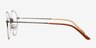 Cupertino Silver MetalEyeglass Frames from EyeBuyDirect, Side View