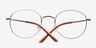 Cupertino Silver MetalEyeglass Frames from EyeBuyDirect, Closed View