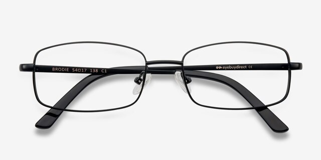 Brodie Black MetalEyeglass Frames from EyeBuyDirect, Closed View