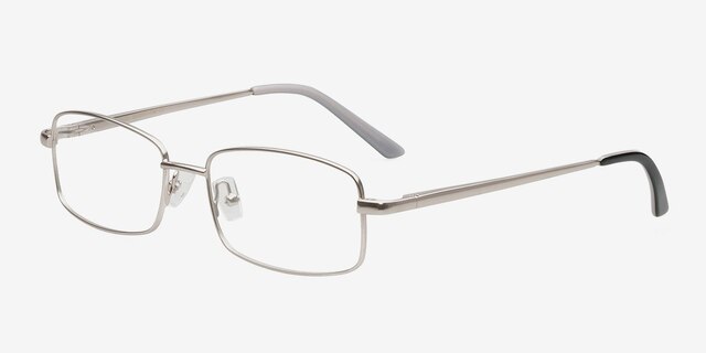 Brodie Silver MetalEyeglass Frames from EyeBuyDirect, Angle View