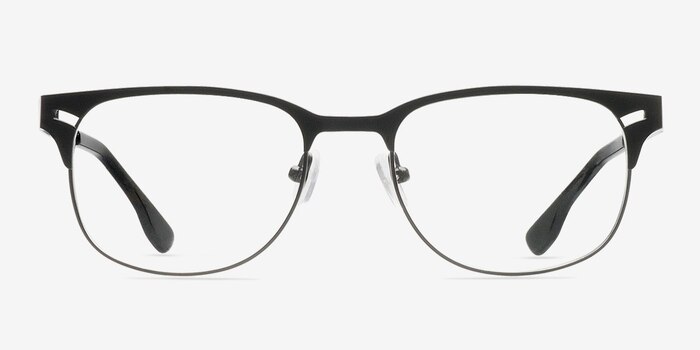 Merrion Noir Métal Montures de lunettes de vue d'EyeBuyDirect