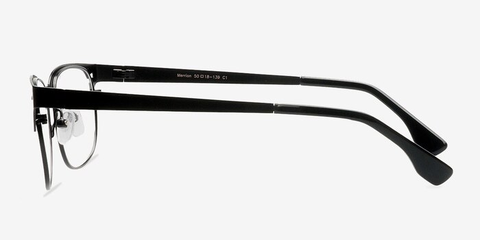 Merrion Noir Métal Montures de lunettes de vue d'EyeBuyDirect
