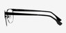 Merrion Black MetalEyeglass Frames from EyeBuyDirect, Side View