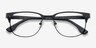 Merrion Black MetalEyeglass Frames from EyeBuyDirect, Closed View