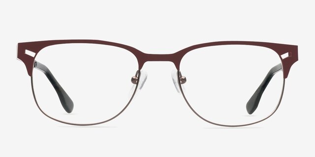 Merrion Coffee MetalEyeglass Frames from EyeBuyDirect, Front View