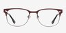 Merrion Coffee MetalEyeglass Frames from EyeBuyDirect, Front View