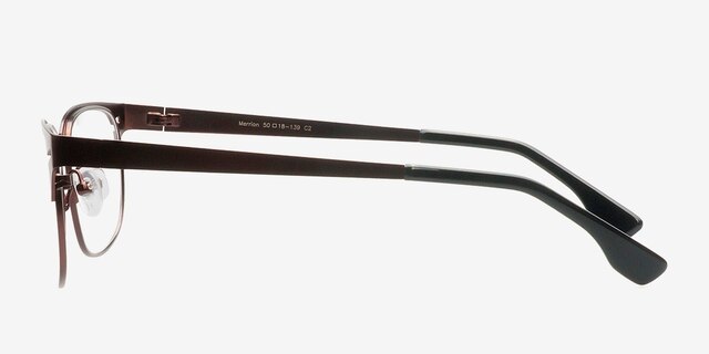 Merrion Coffee MetalEyeglass Frames from EyeBuyDirect, Side View