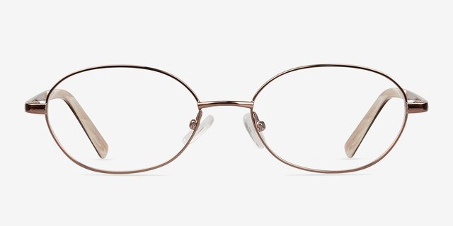 Fremont Brown MetalEyeglass Frames from EyeBuyDirect, Front View