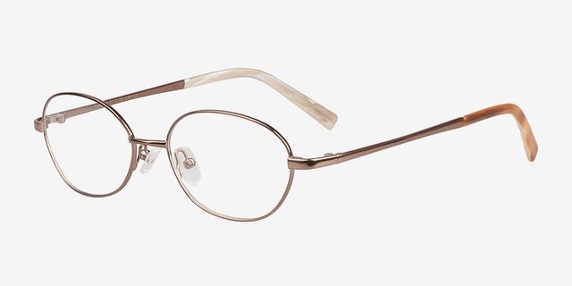 Fremont Brown MetalEyeglass Frames from EyeBuyDirect, Angle View