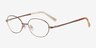 Fremont Brown MetalEyeglass Frames from EyeBuyDirect, Angle View