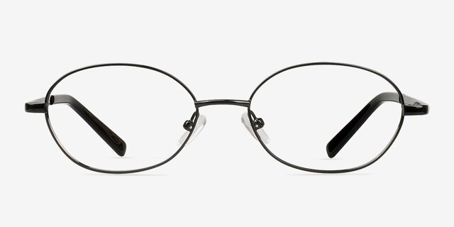 Fremont Black MetalEyeglass Frames from EyeBuyDirect, Front View