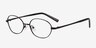 Fremont Black MetalEyeglass Frames from EyeBuyDirect, Angle View