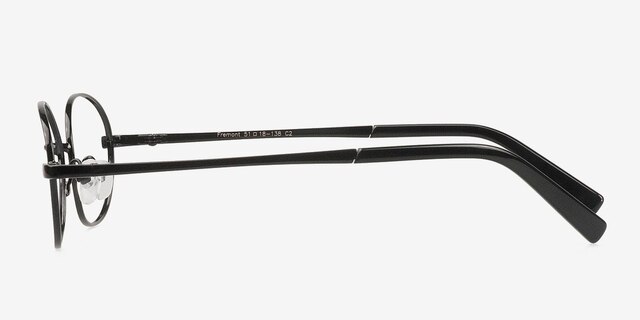 Fremont Black MetalEyeglass Frames from EyeBuyDirect, Side View