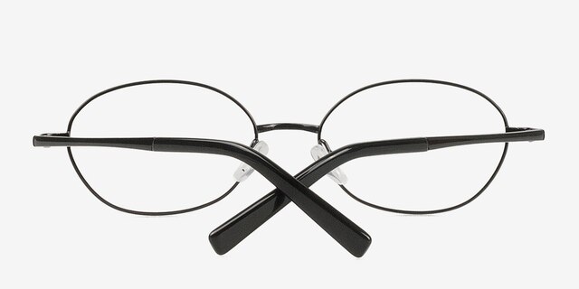 Fremont Black MetalEyeglass Frames from EyeBuyDirect, Closed View