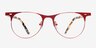 Amy Red MetalEyeglass Frames from EyeBuyDirect, Front View