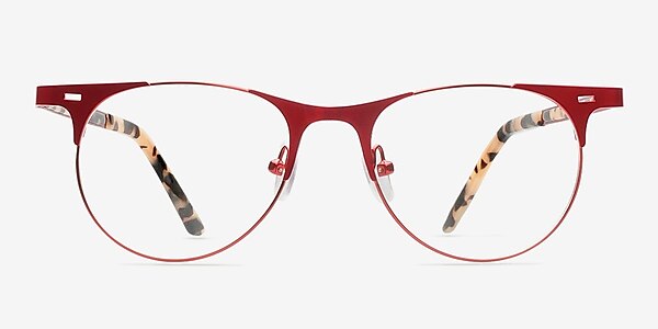 Amy Red Metal Eyeglass Frames