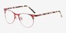 Amy Red MetalEyeglass Frames from EyeBuyDirect, Angle View