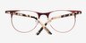 Amy Red MetalEyeglass Frames from EyeBuyDirect, Closed View