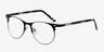 Amy Black MetalEyeglass Frames from EyeBuyDirect, Angle View
