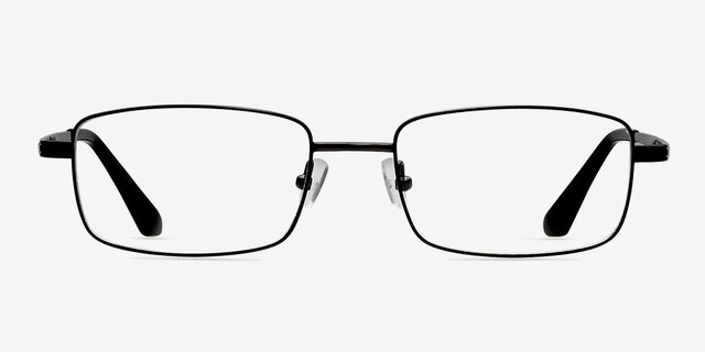 Philadelphia Black MetalEyeglass Frames from EyeBuyDirect, Front View