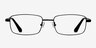 Philadelphia Black MetalEyeglass Frames from EyeBuyDirect, Front View