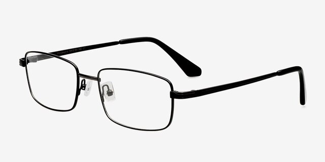 Philadelphia Black MetalEyeglass Frames from EyeBuyDirect, Angle View