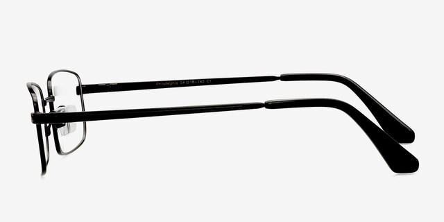 Philadelphia Black MetalEyeglass Frames from EyeBuyDirect, Side View