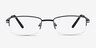 Brian Noir MétalMontures de lunettes de vue d'EyeBuyDirect, Vue de Face