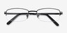 Brian Noir MétalMontures de lunettes de vue d'EyeBuyDirect, Vue Rapprochée