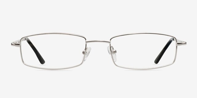 Chelsea Silver MetalEyeglass Frames from EyeBuyDirect, Front View