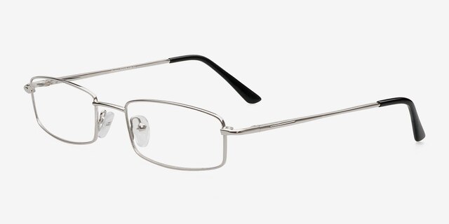 Chelsea Silver MetalEyeglass Frames from EyeBuyDirect, Angle View