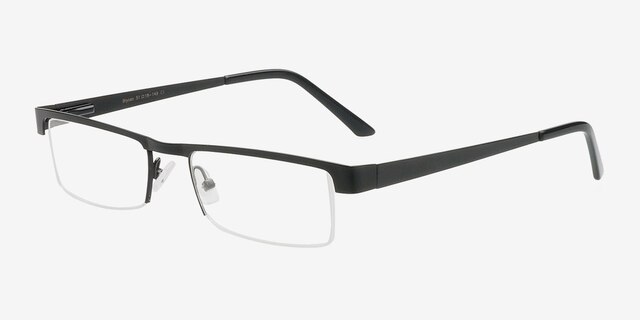 Brycen Black MetalEyeglass Frames from EyeBuyDirect, Angle View