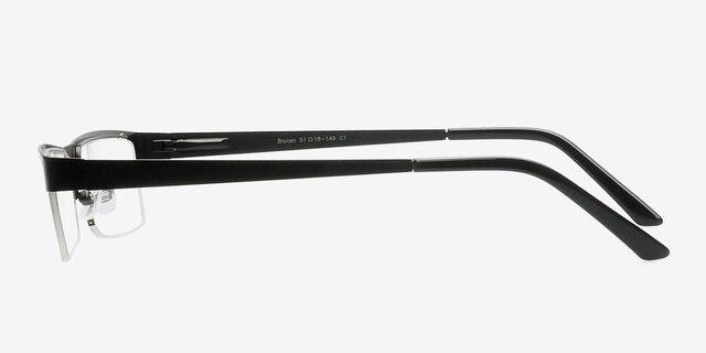 Brycen Black MetalEyeglass Frames from EyeBuyDirect, Side View