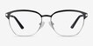 Berkeley Black MetalEyeglass Frames from EyeBuyDirect, Front View